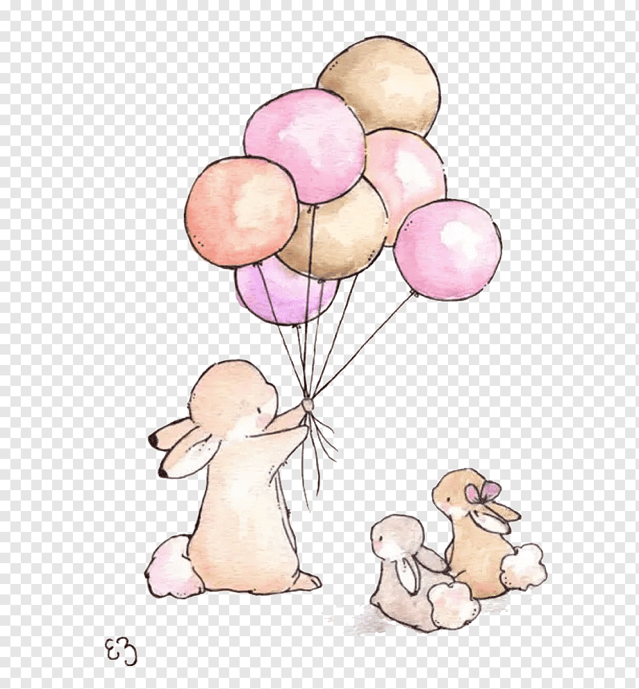 Зайчик с шариками