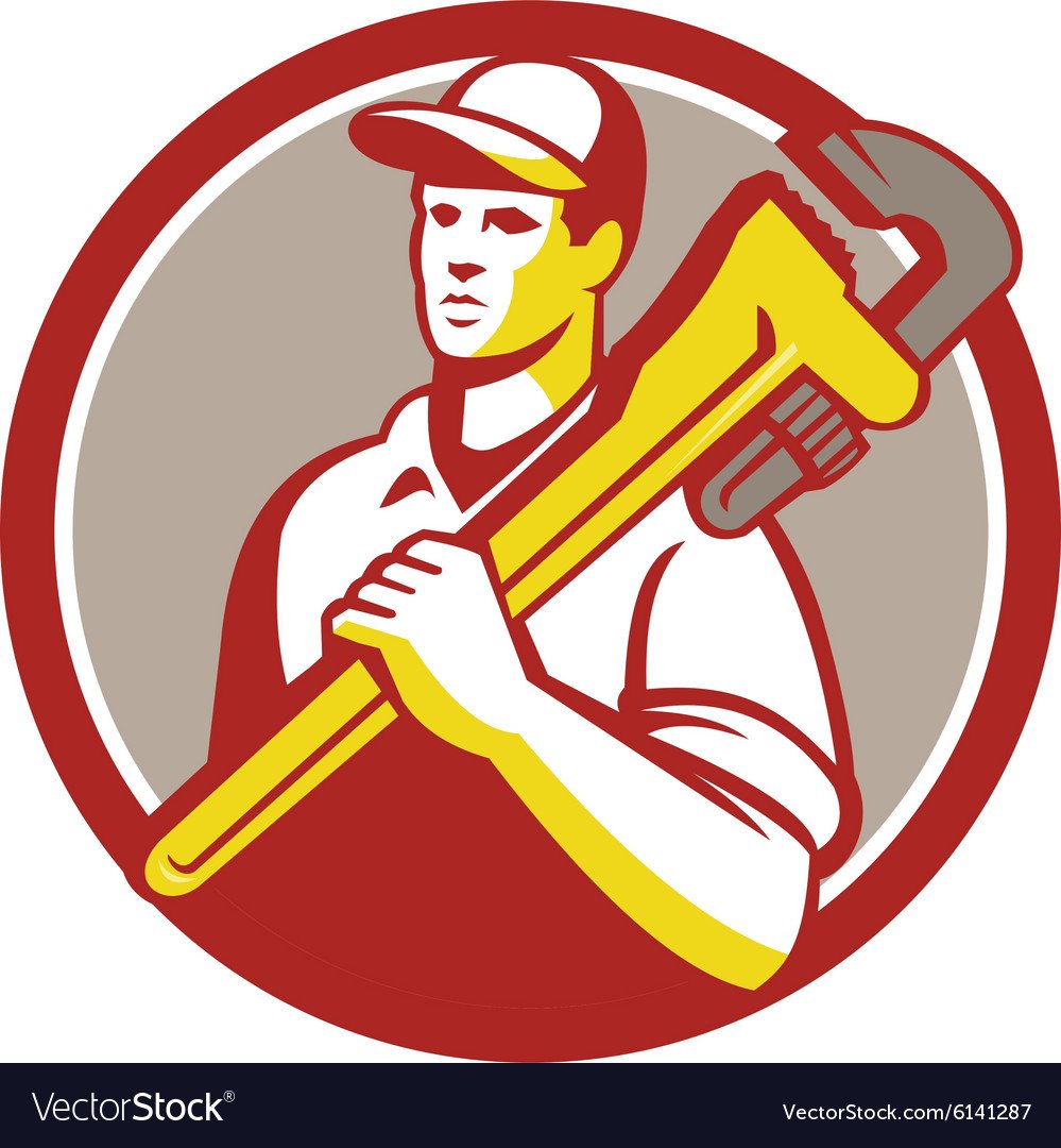 Слесарь с газовым ключом