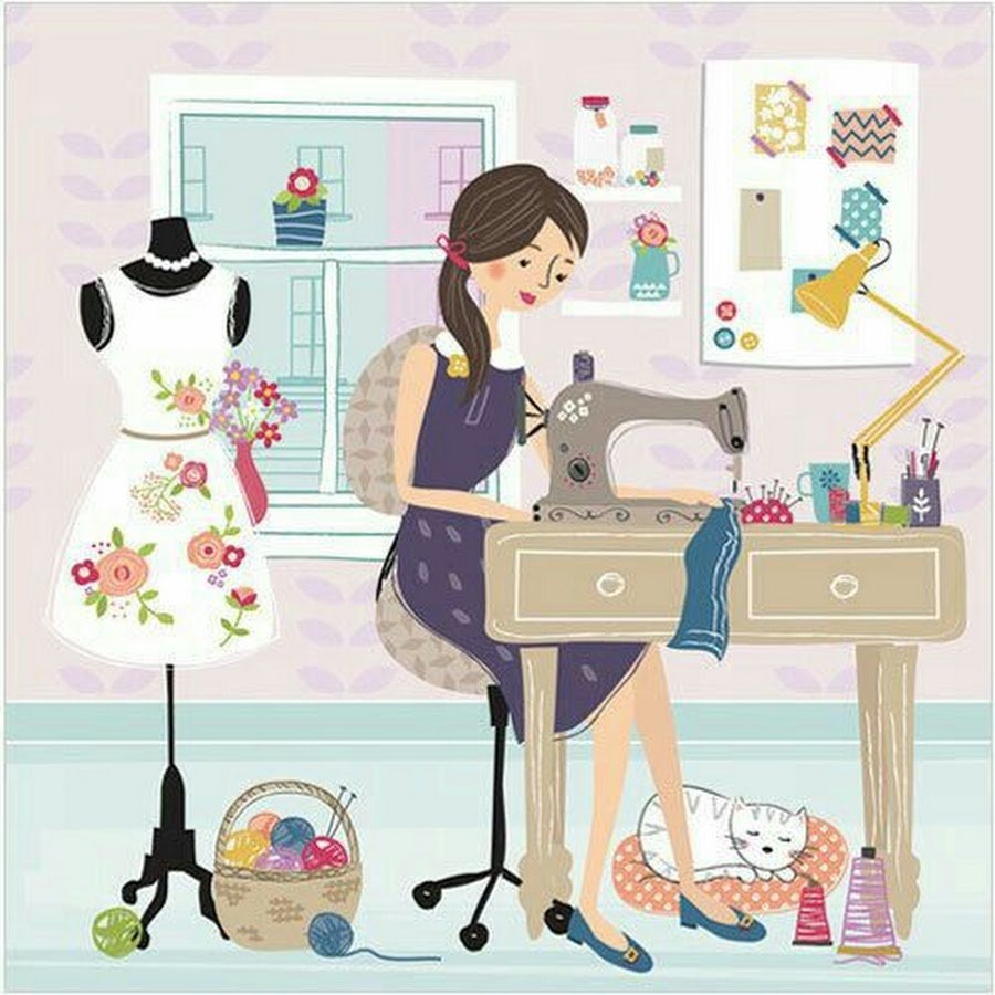 Мама убирает иллюстрации для детей