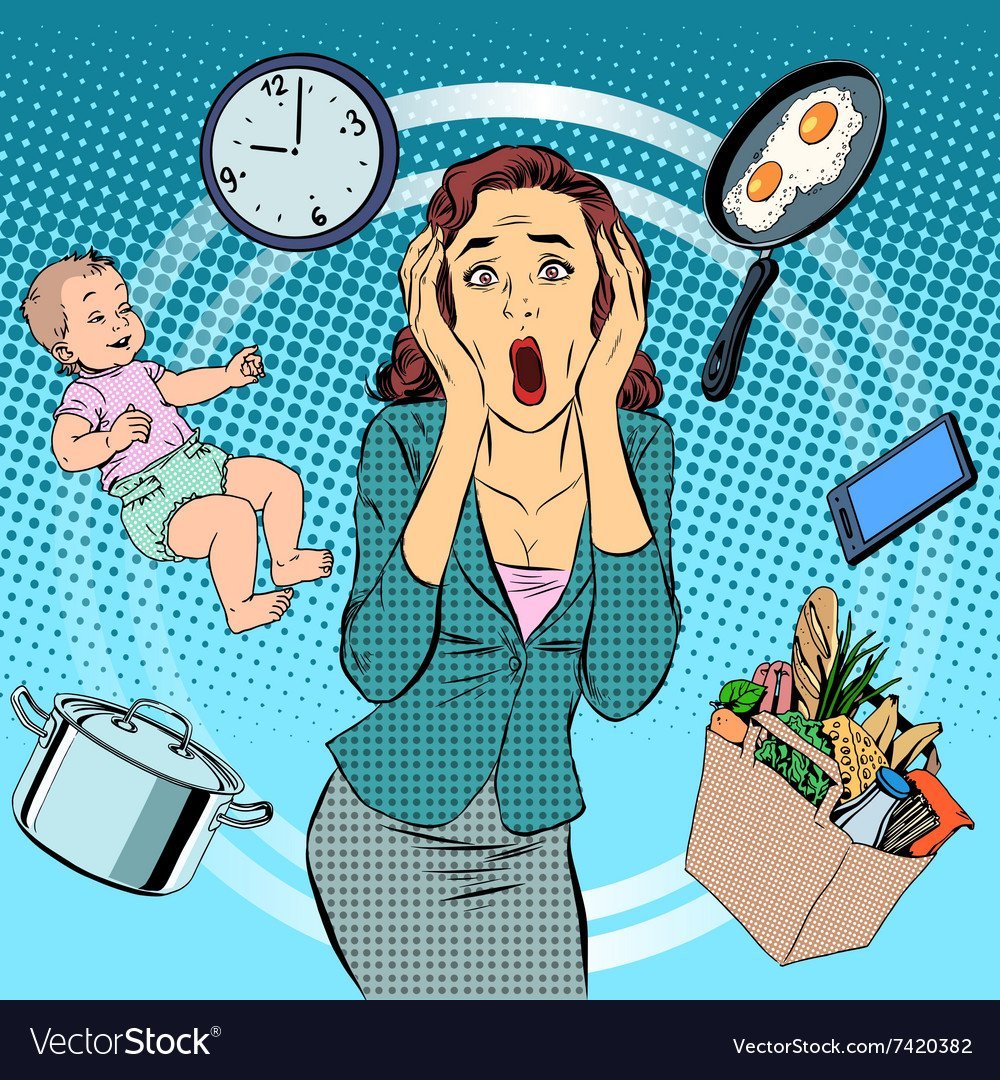 Многодетная мама устала