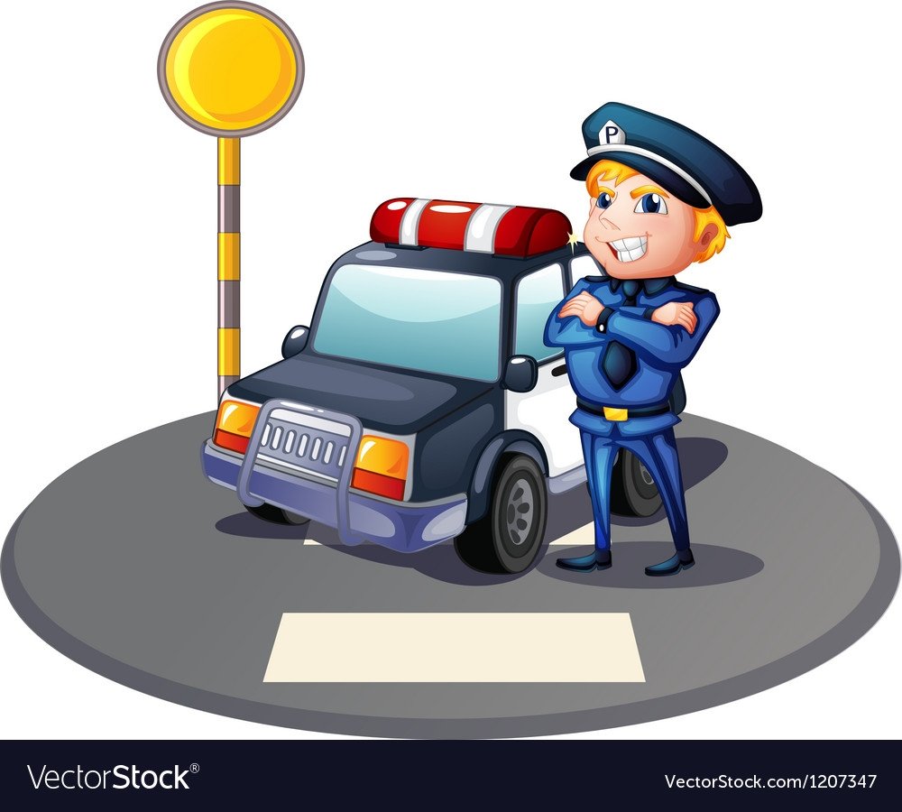 Регулировщик на белом фоне