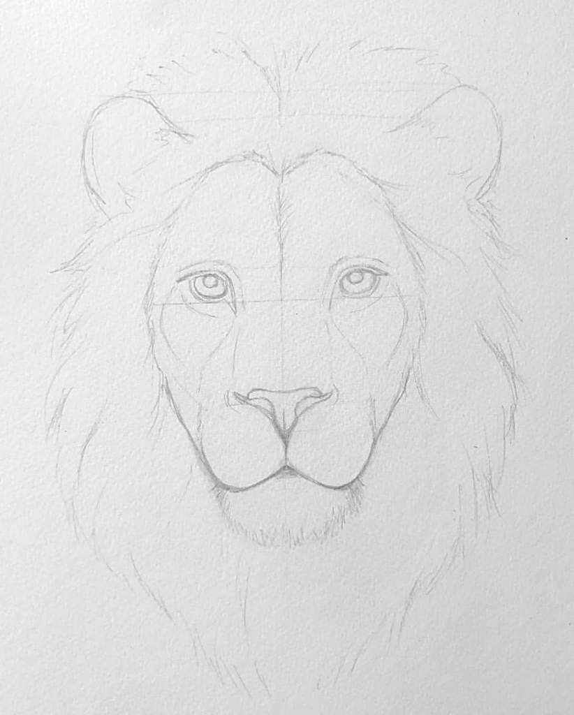 Лев нарисованный в гранях