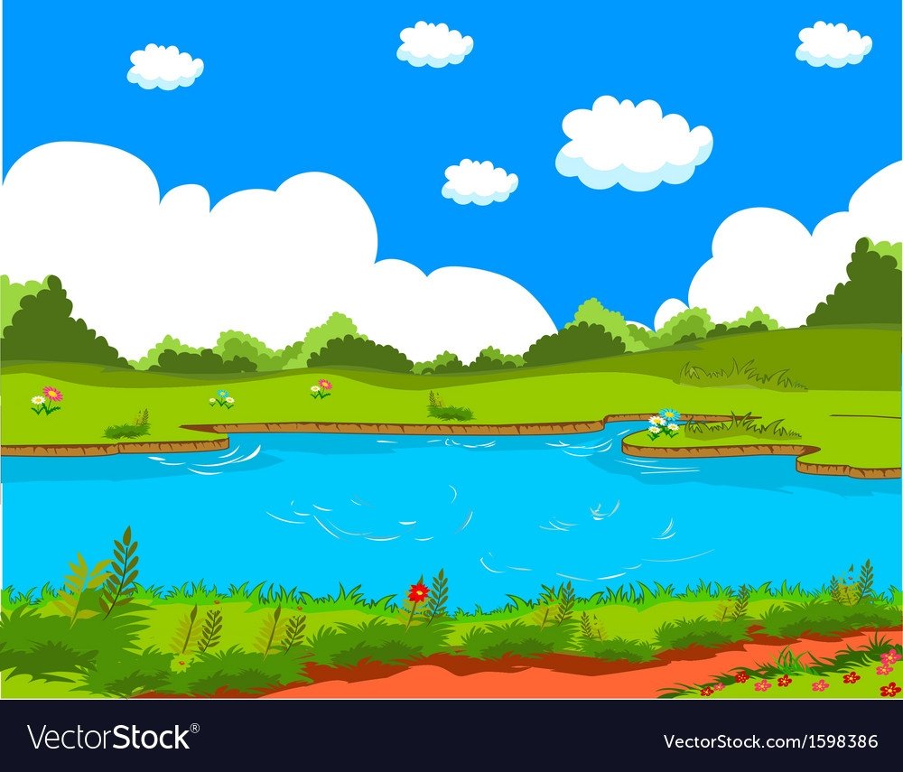 Нарисовать озеро у Поляны