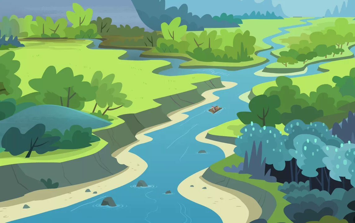 Нарисовать реку