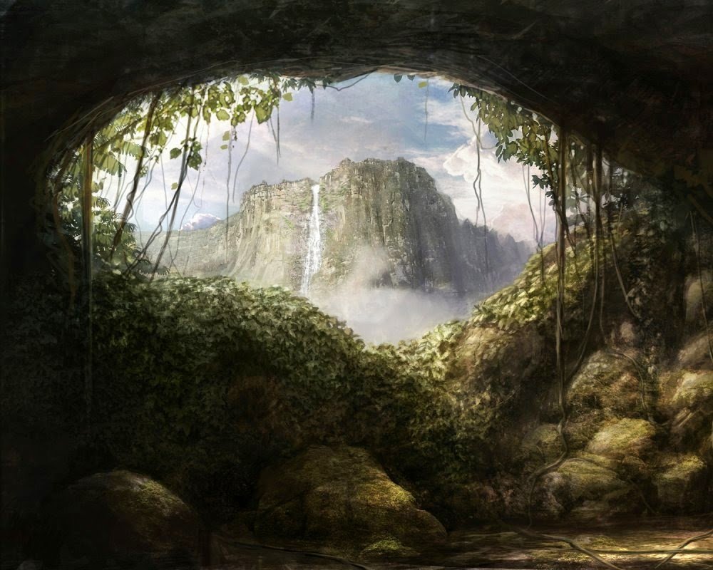 Пейзажи фэнтези пещеры