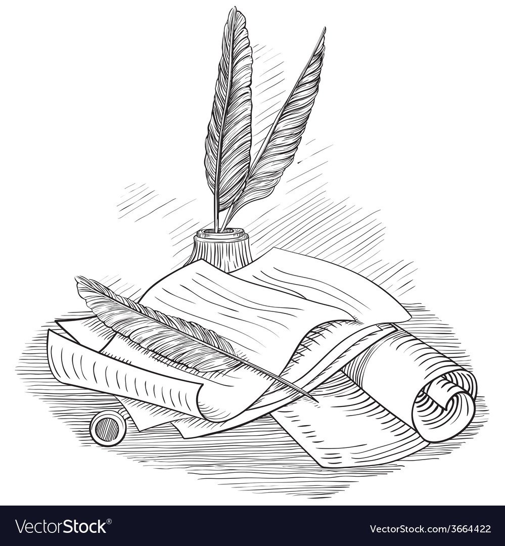 Перо чернила Графика