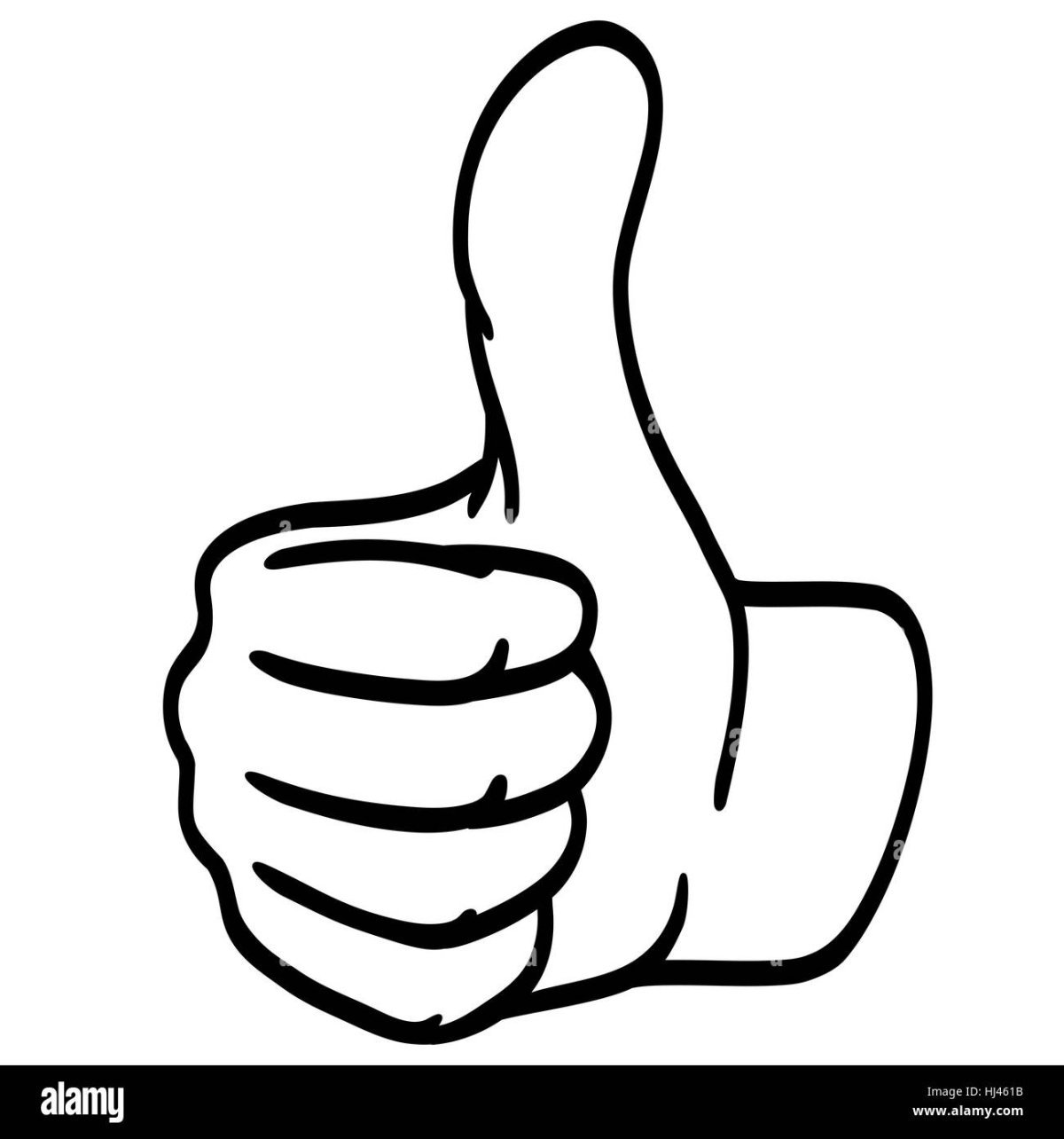 Кулак с поднятым вверх большим пальцем