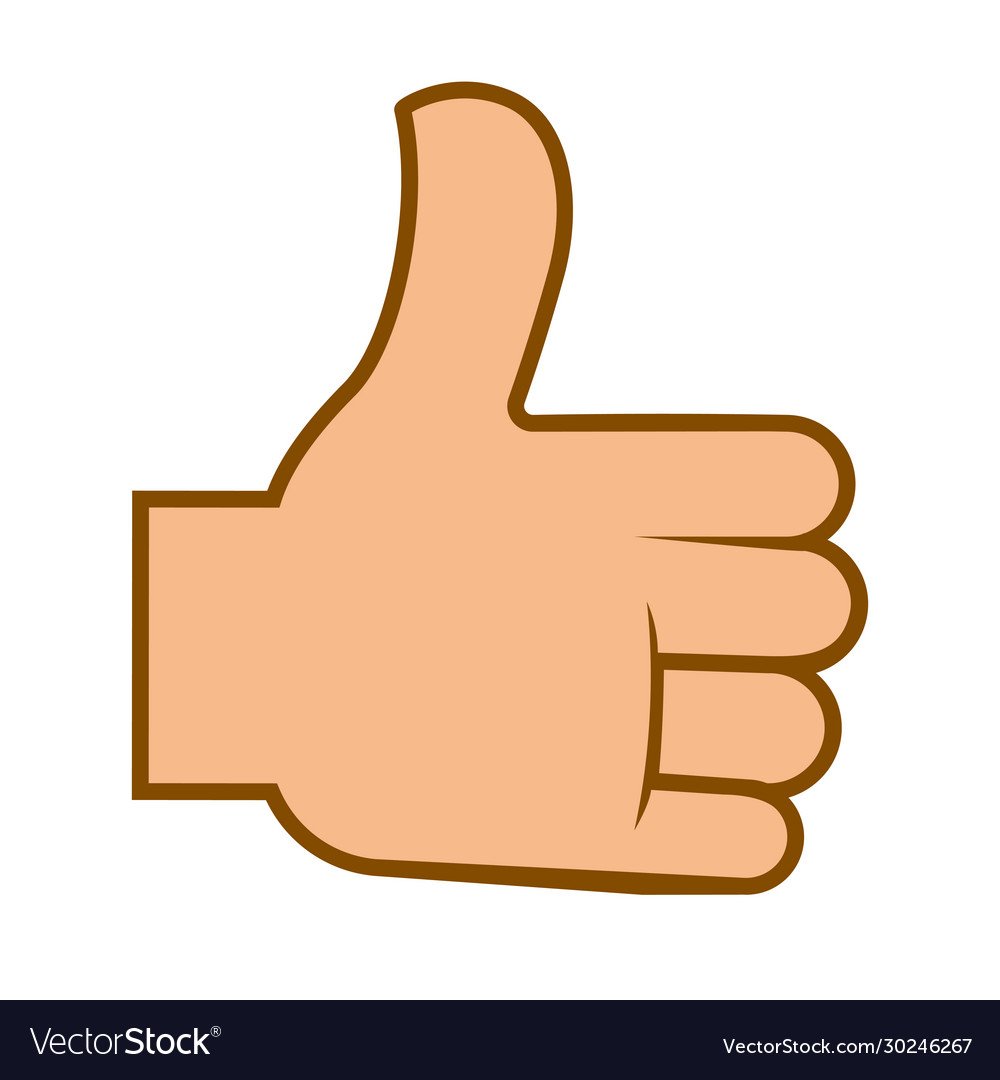 Большой палец вверх эмодзи клипарт