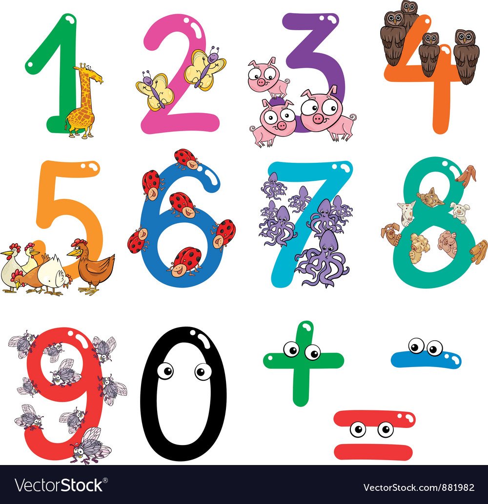 Цифры в виде вещей