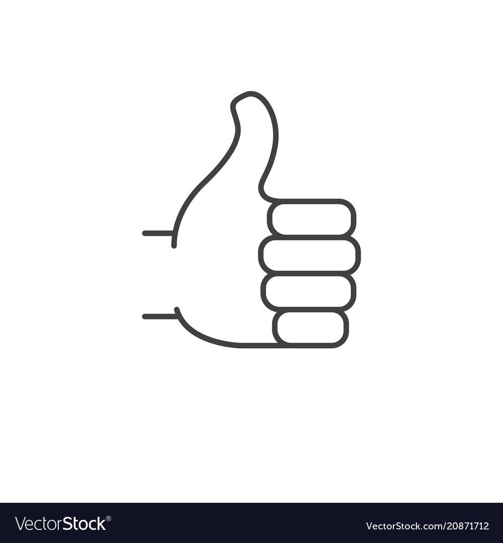 Значок палец вверх на клавиатуре