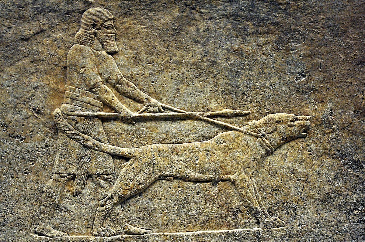 Ассирия охота на Львов рельеф