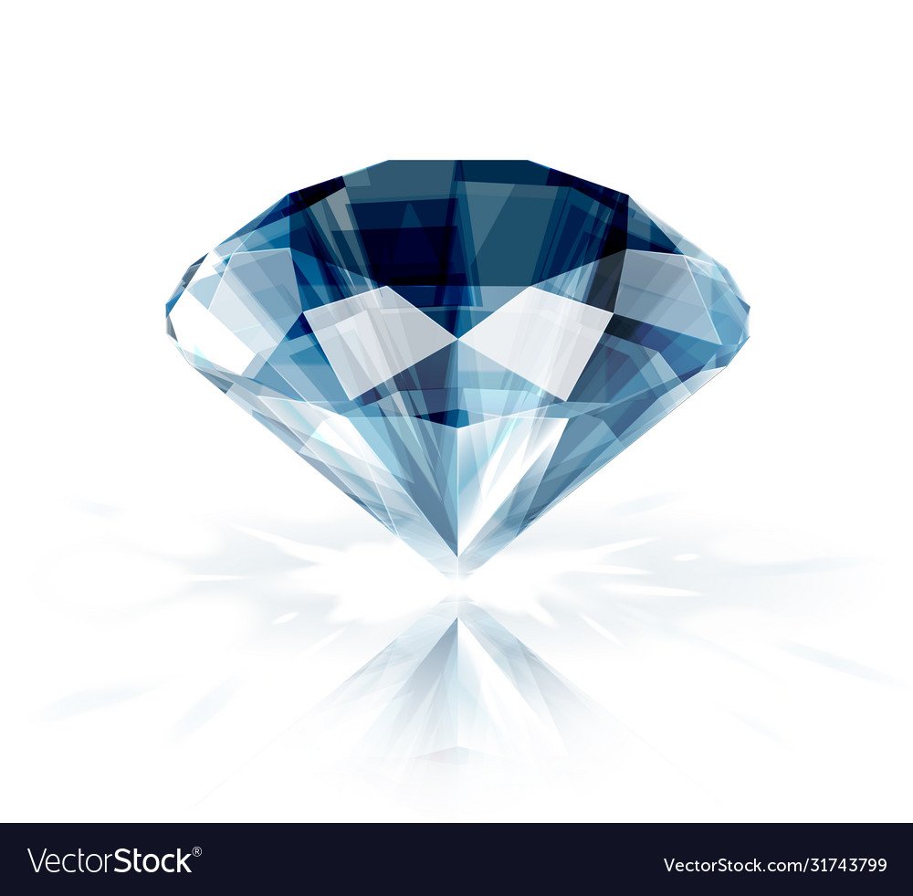 Бриллиант тату на белом фоне