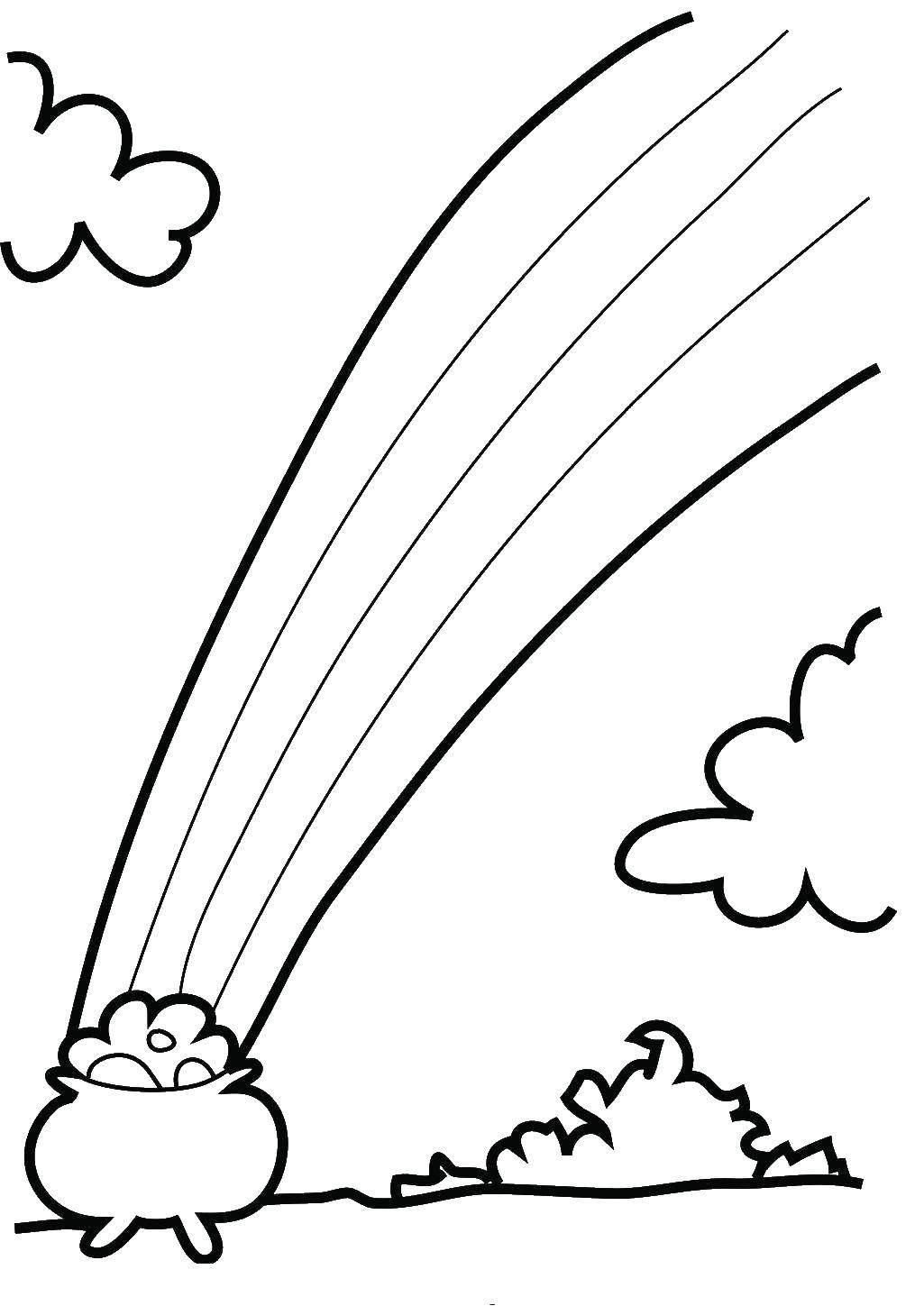 Для раскрашивания картинки радуга