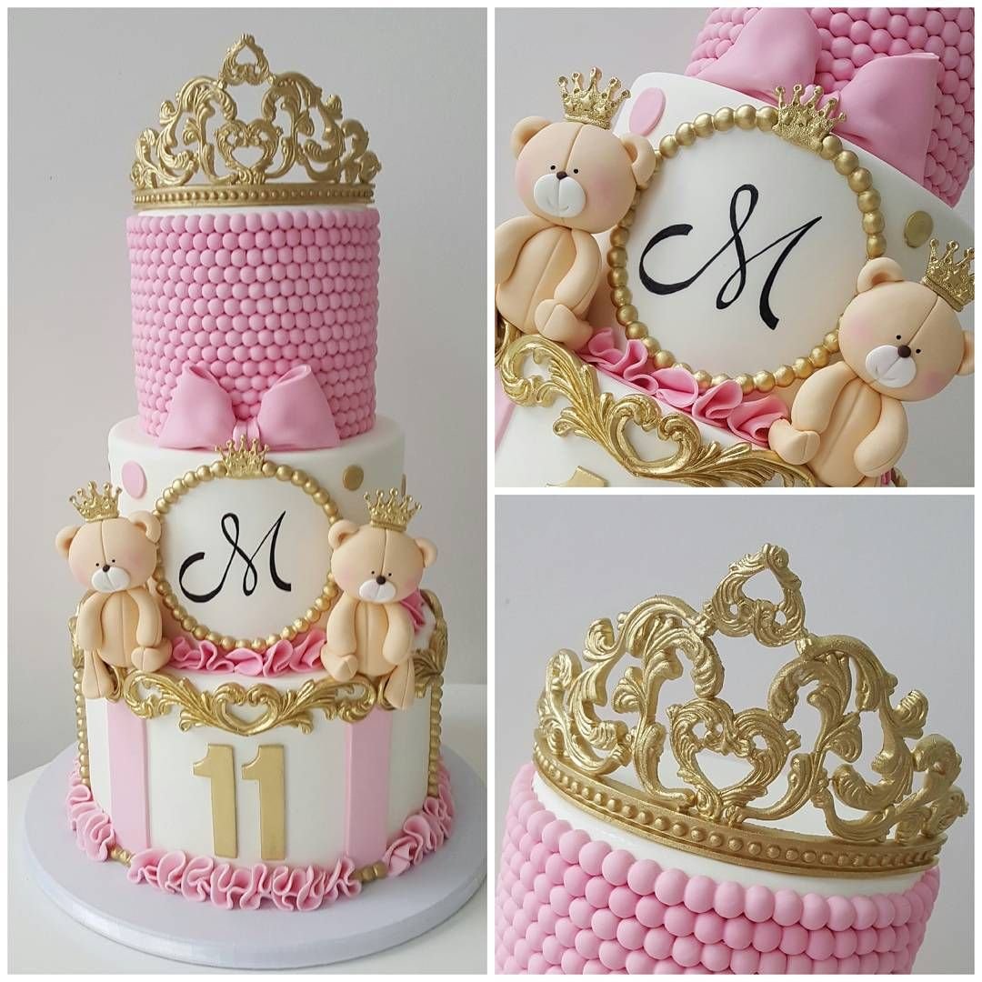 Торт с короной для новорожденных