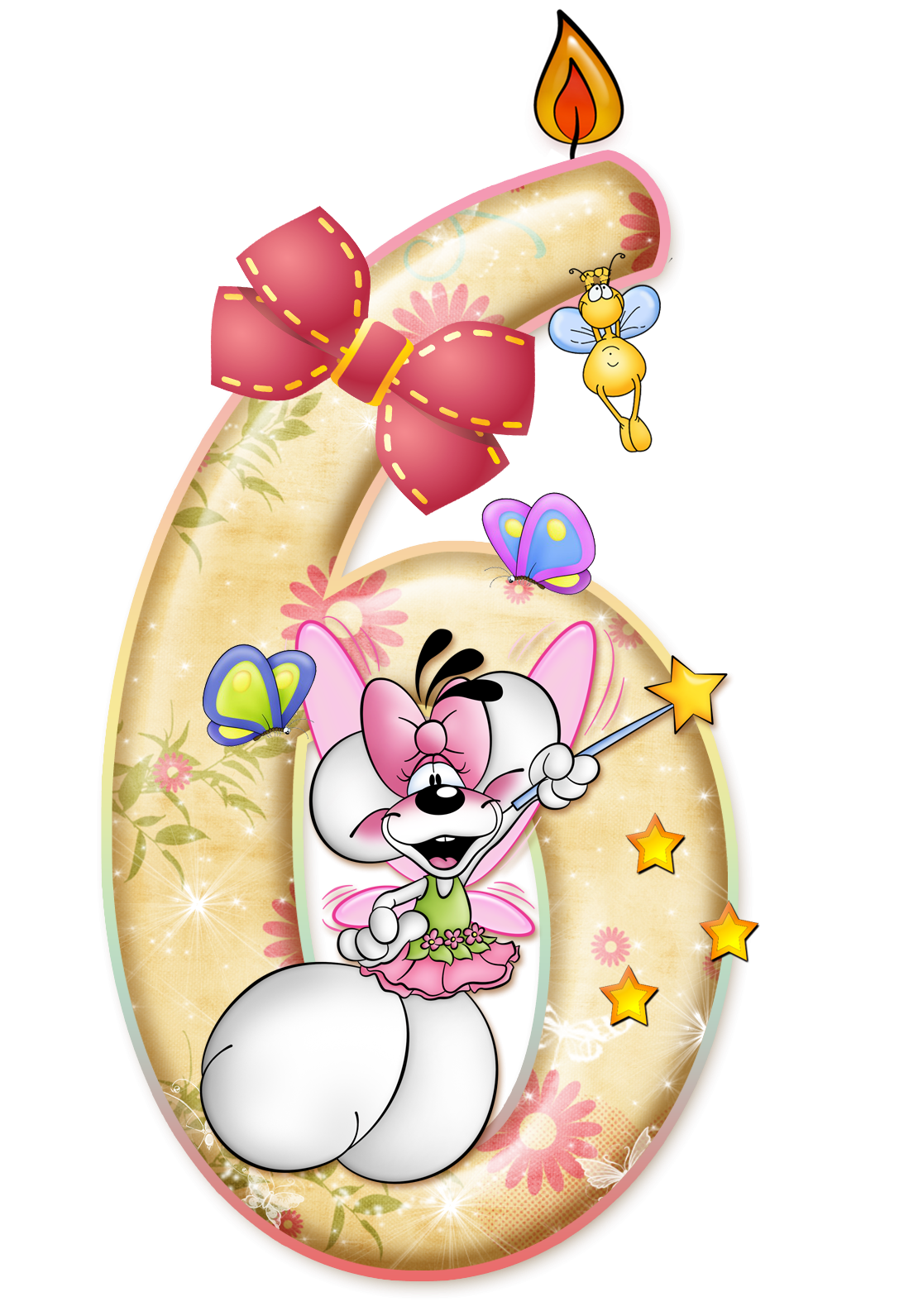 Открытка 6 месяцев девочке