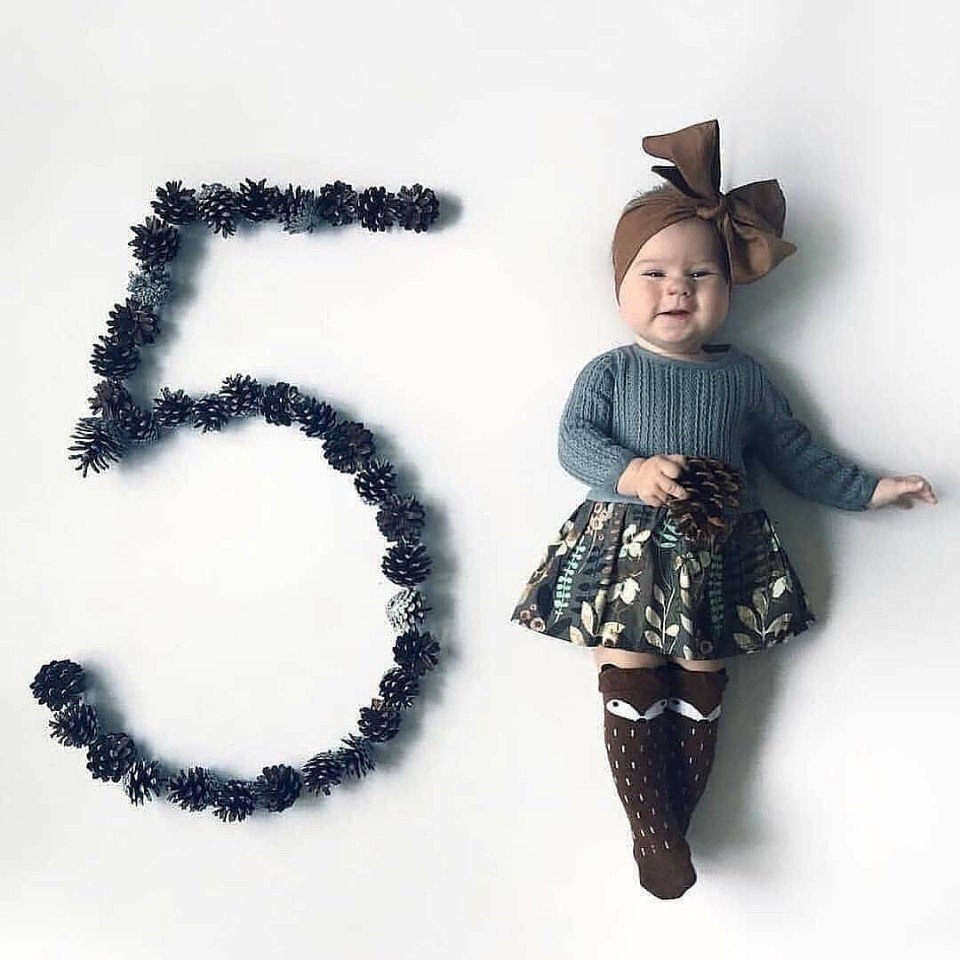 Фотосессия ребенка с цифрой