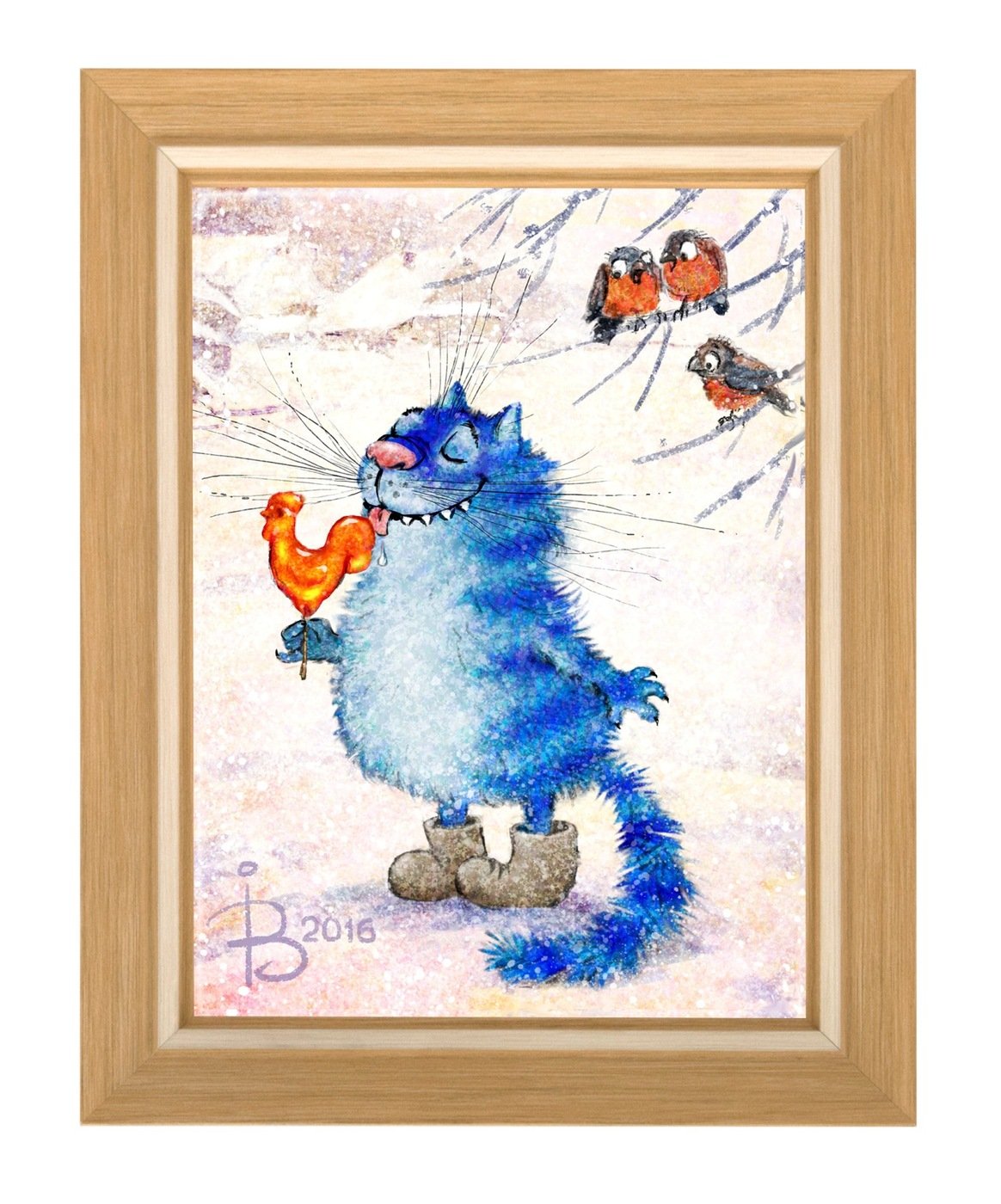 Алмазная мозаика синие коты Рины Зенюк