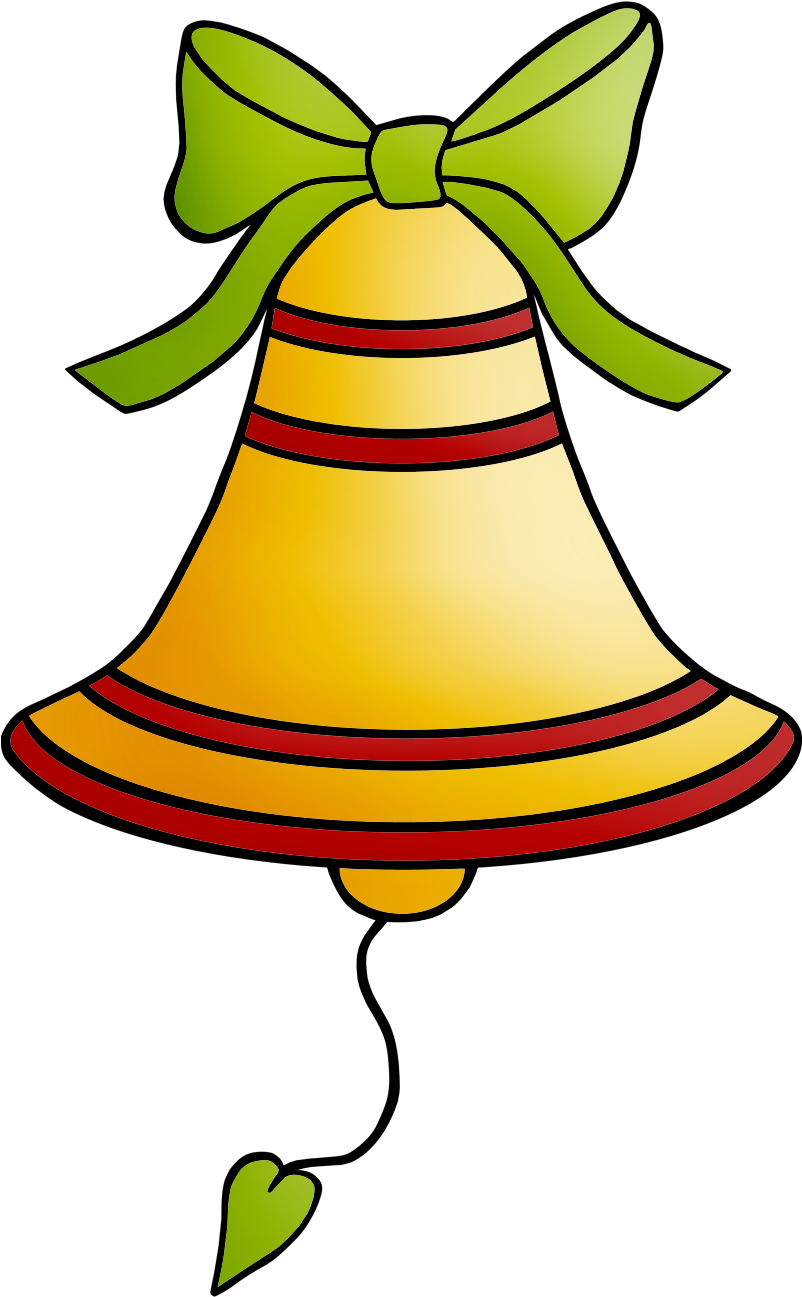 Колокольчик звонок на белом фоне