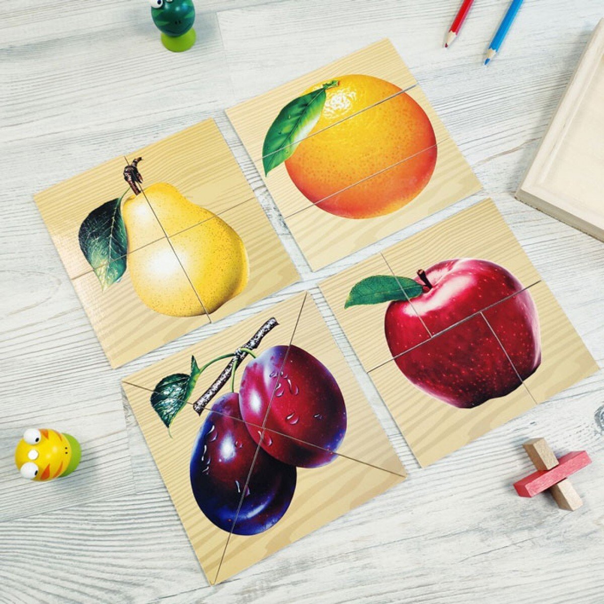 Математические пазлы овощи до 10