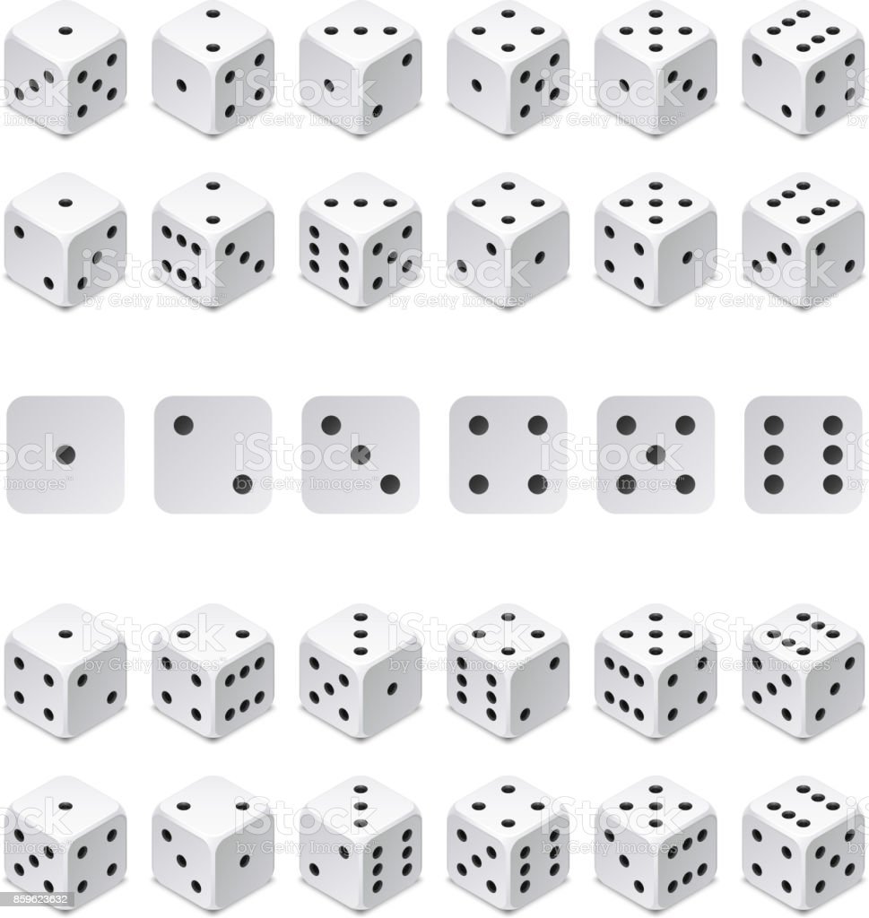 Игровые кубики с точками