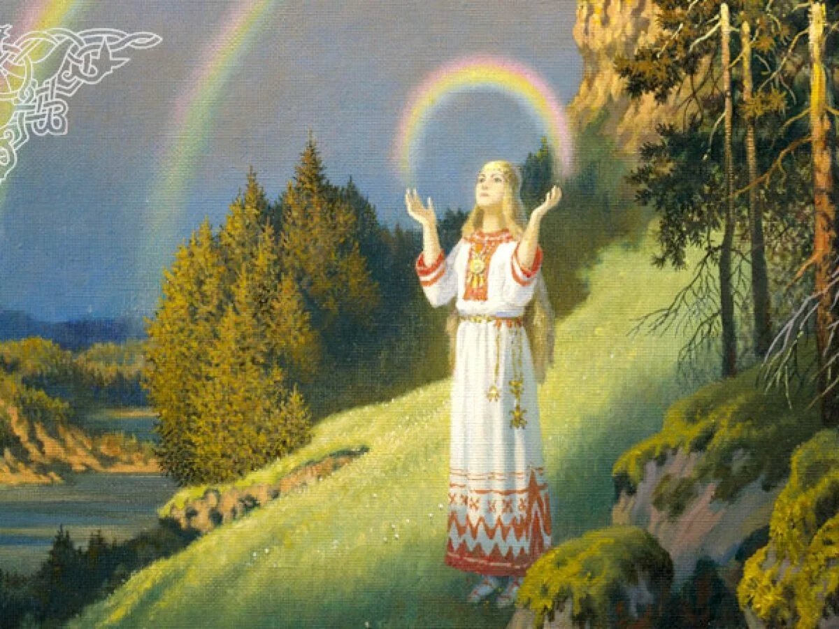 Славянская богиня с крыльями