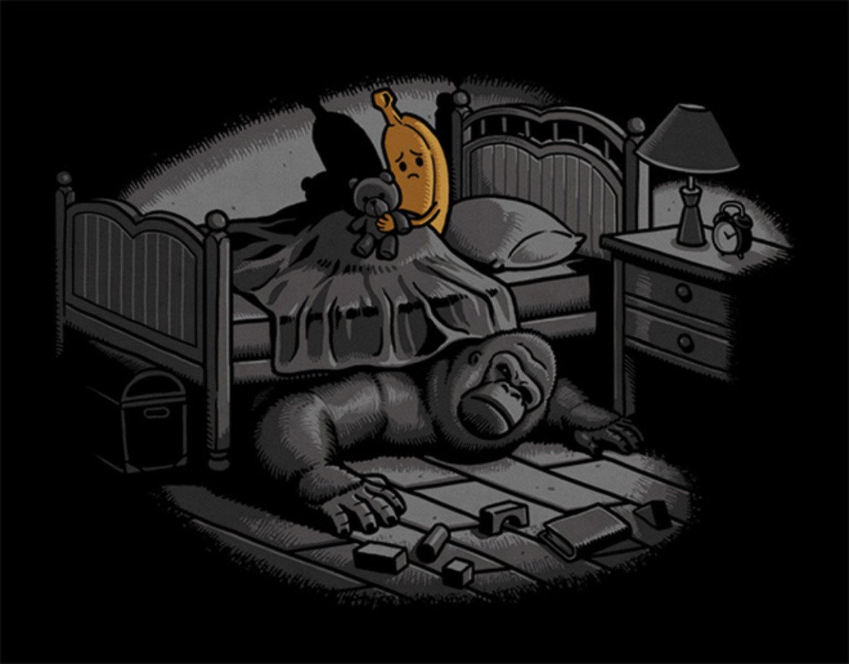 Под кроватью черный монстр