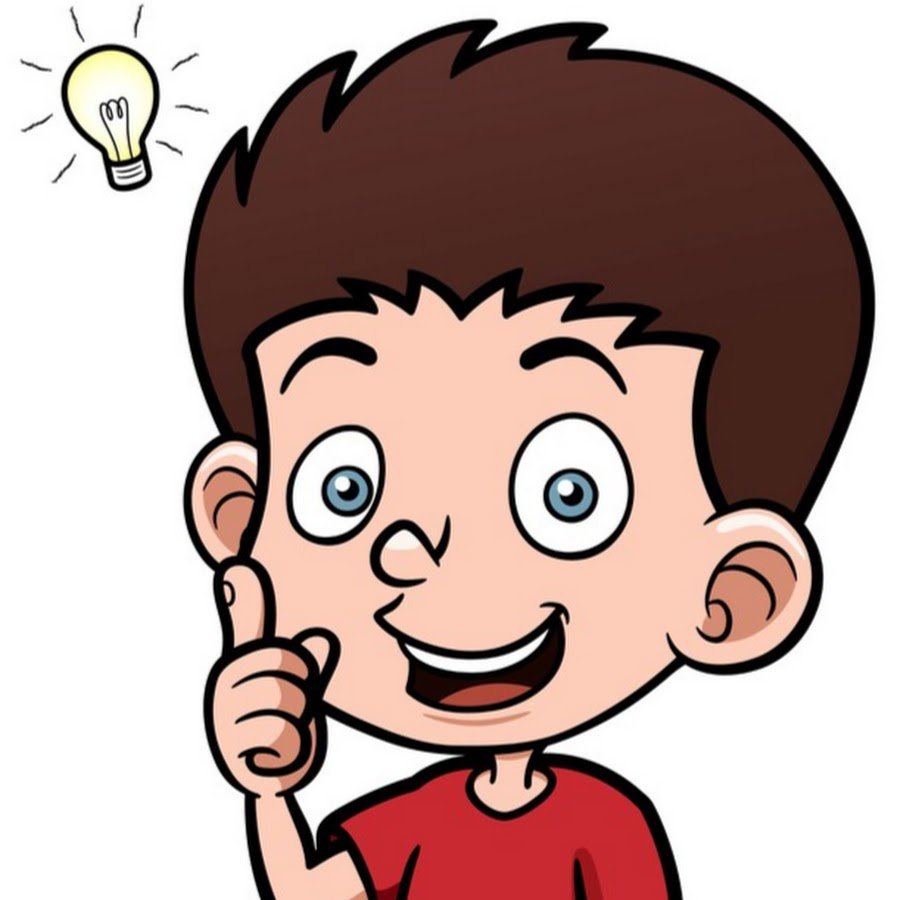 Ребёнок думает мультяшка