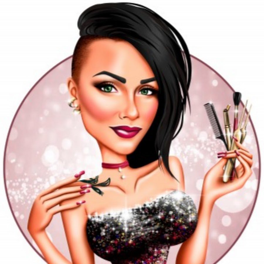 Нарисованная девушка с маникюром