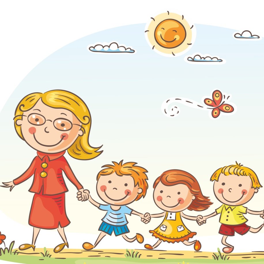 Фон дети и воспитатель