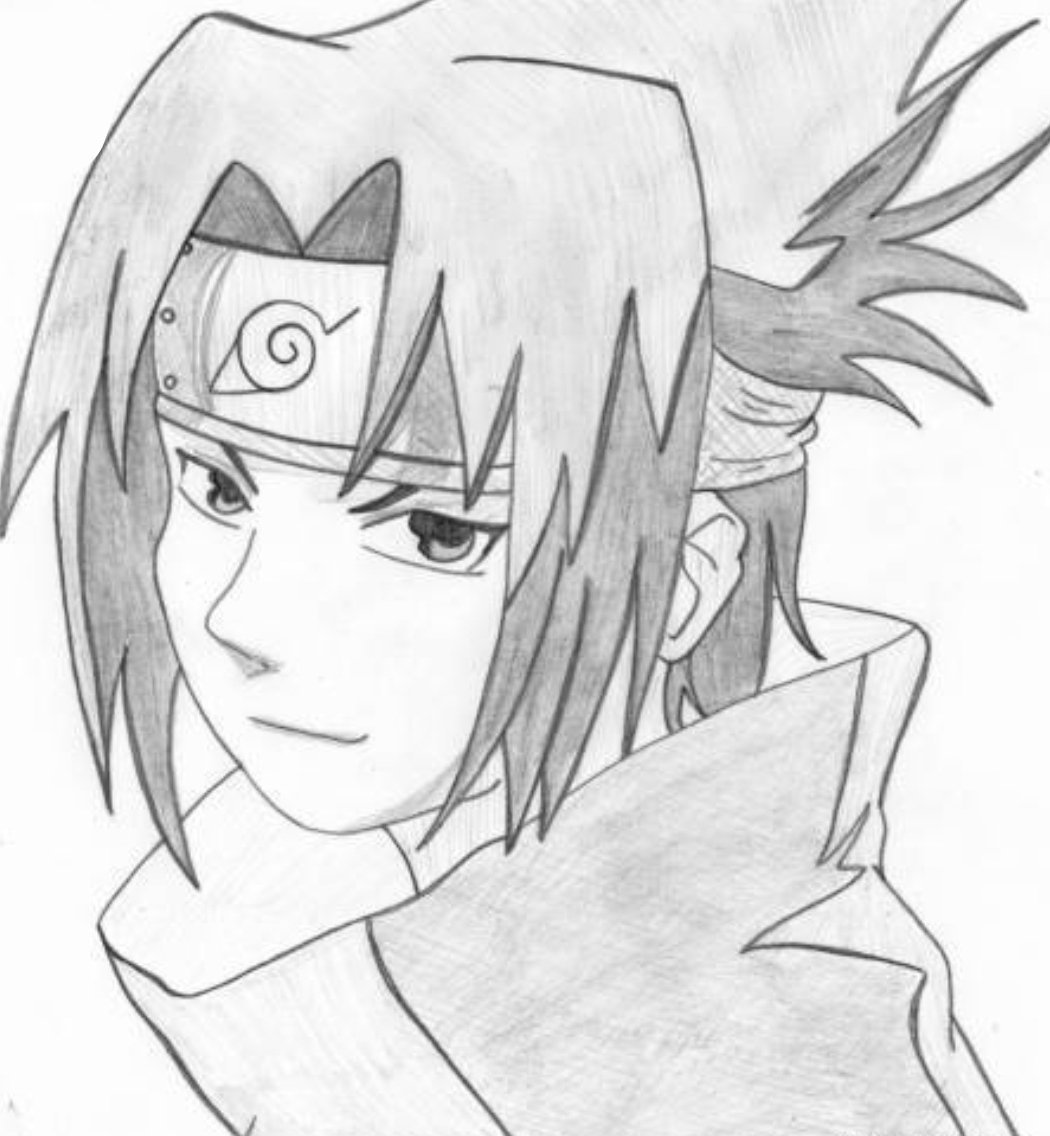 Саске Учиха для срисовки