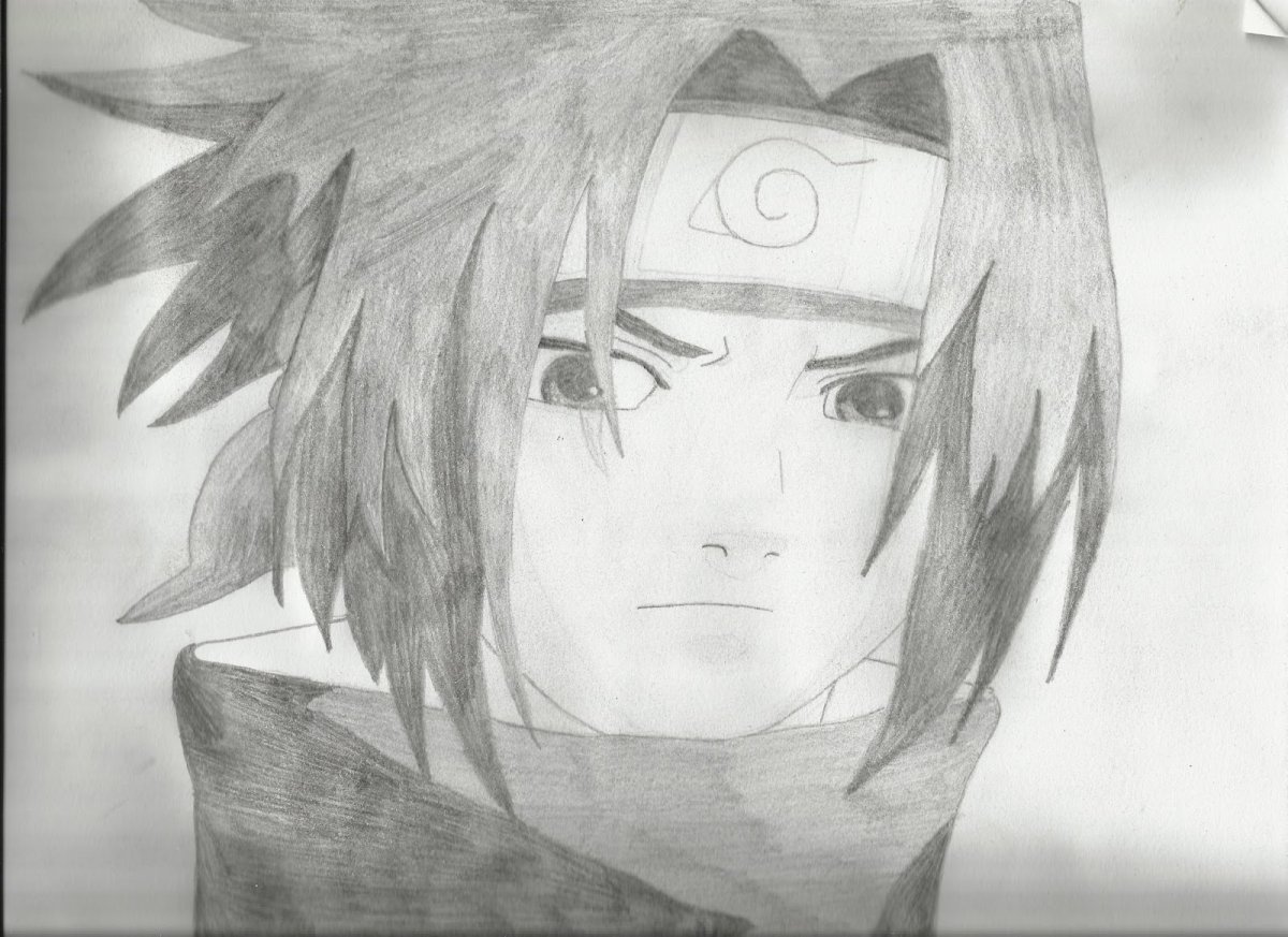 Саске Учиха для срисовки