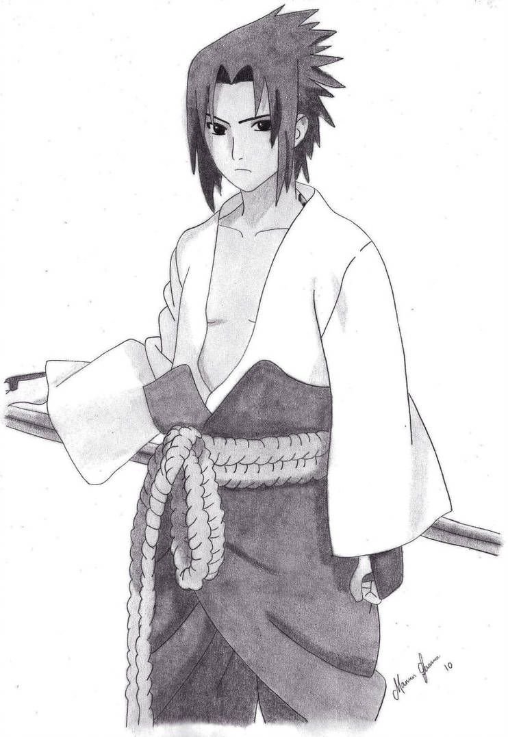 Рисунок Мадары карандашом для срисовки