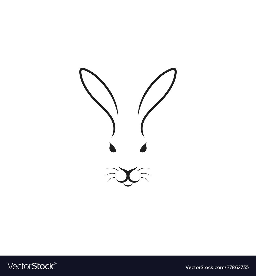 Белый кролик тату вектор