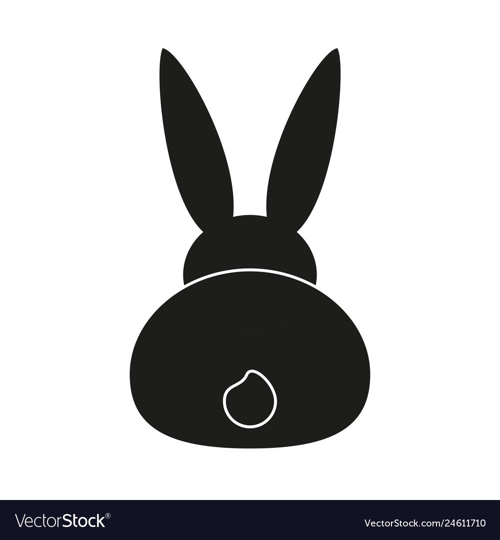 Голова кролика силуэт вектор