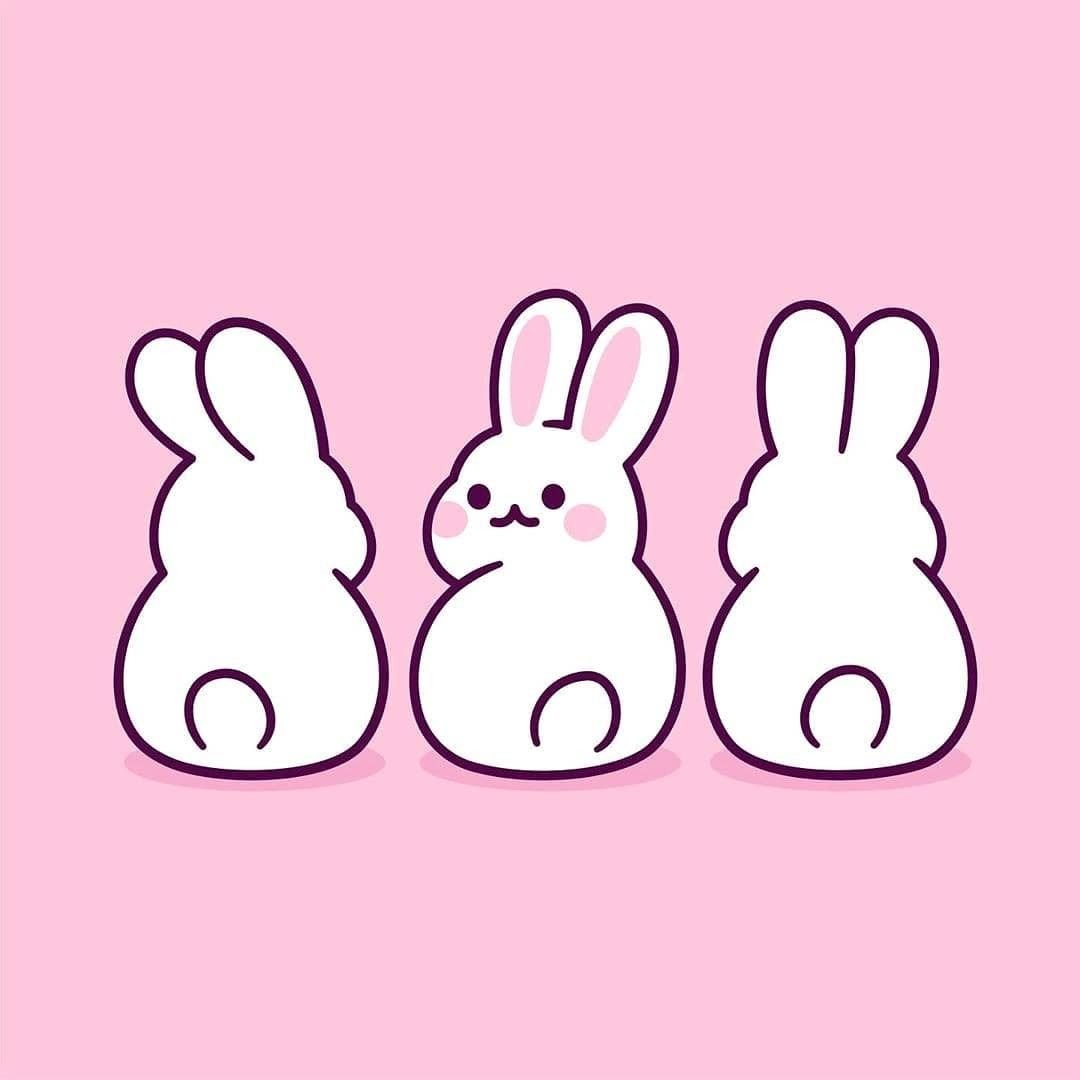 Попа кролика рисунок