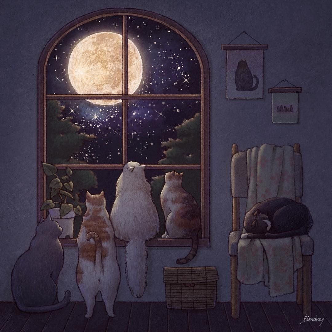 Стикеры спокойной ночи красивые