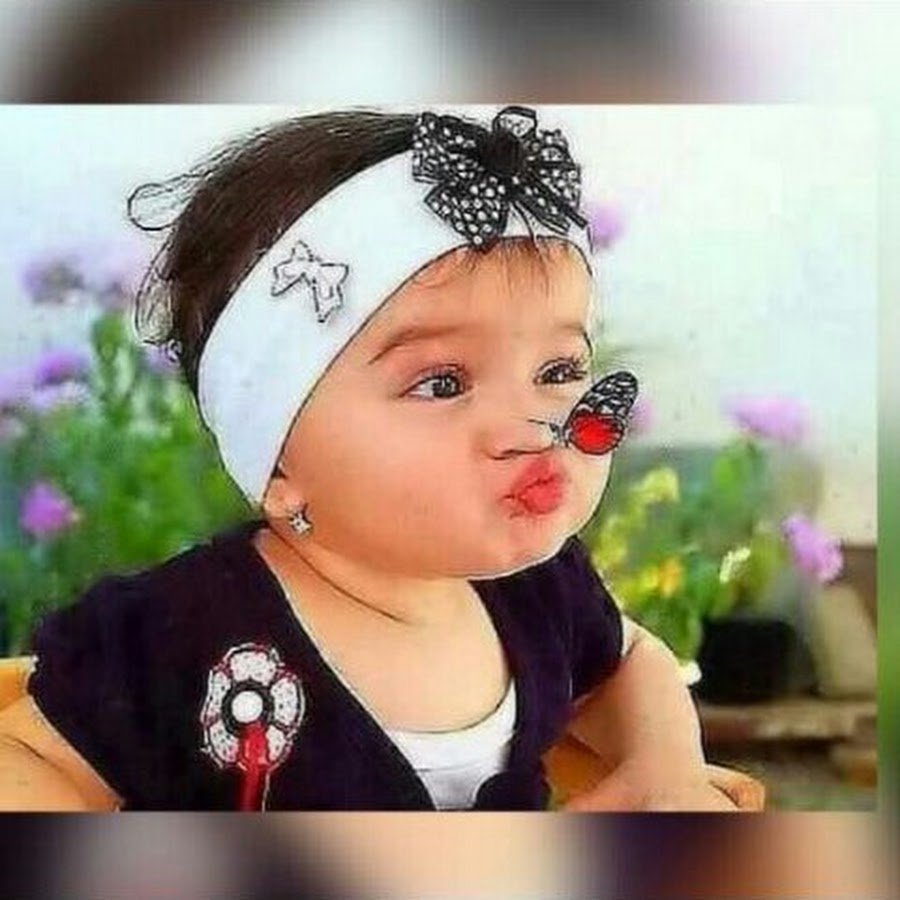 Бабочка на носу у ребенка