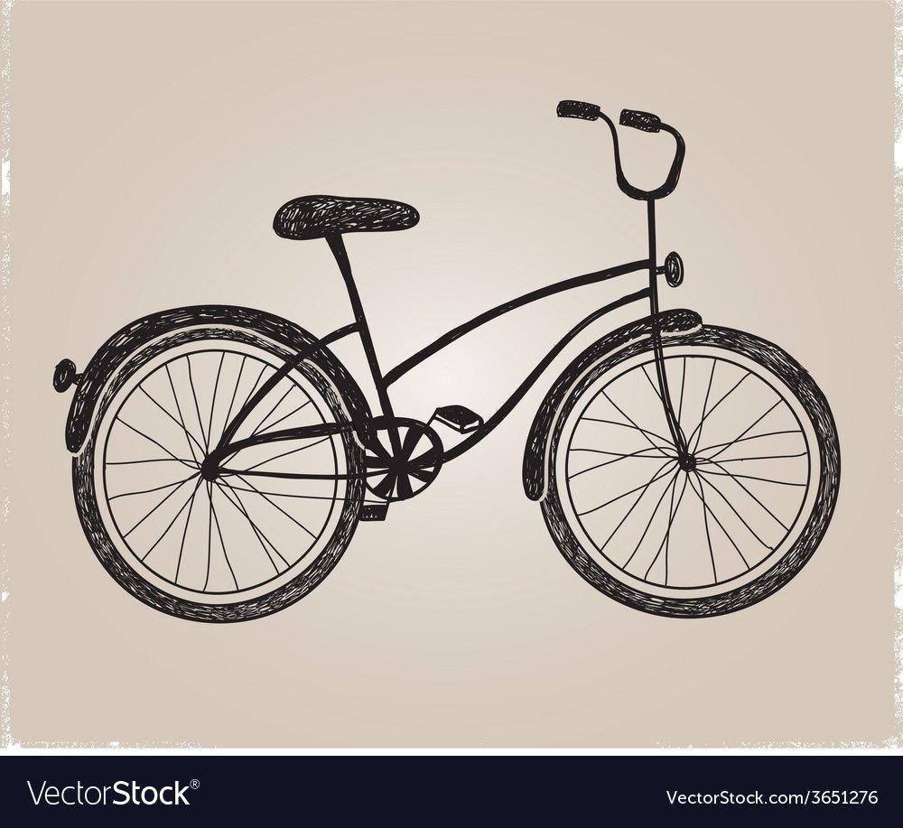 Черно белая картинка велосипед