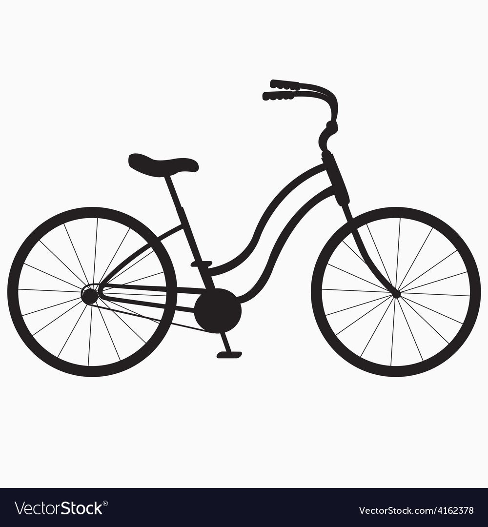 Велосипед контур вектор