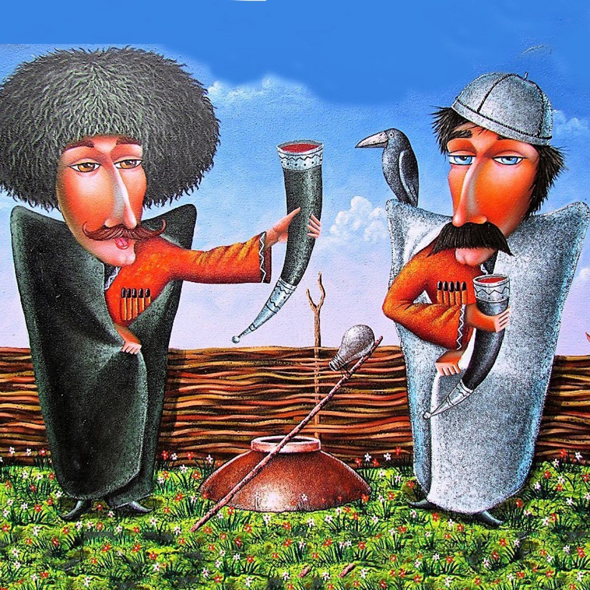 Зураб Мартиашвили картины застолье