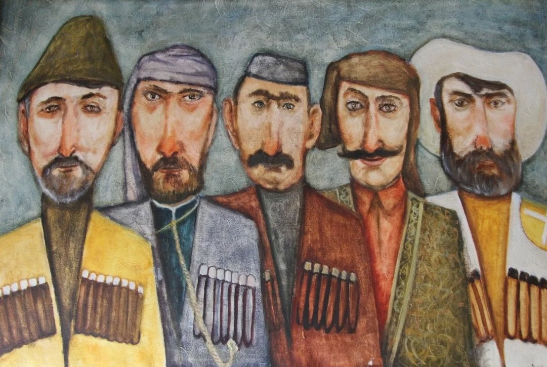 Живопись Северного Кавказа грузинское застолье