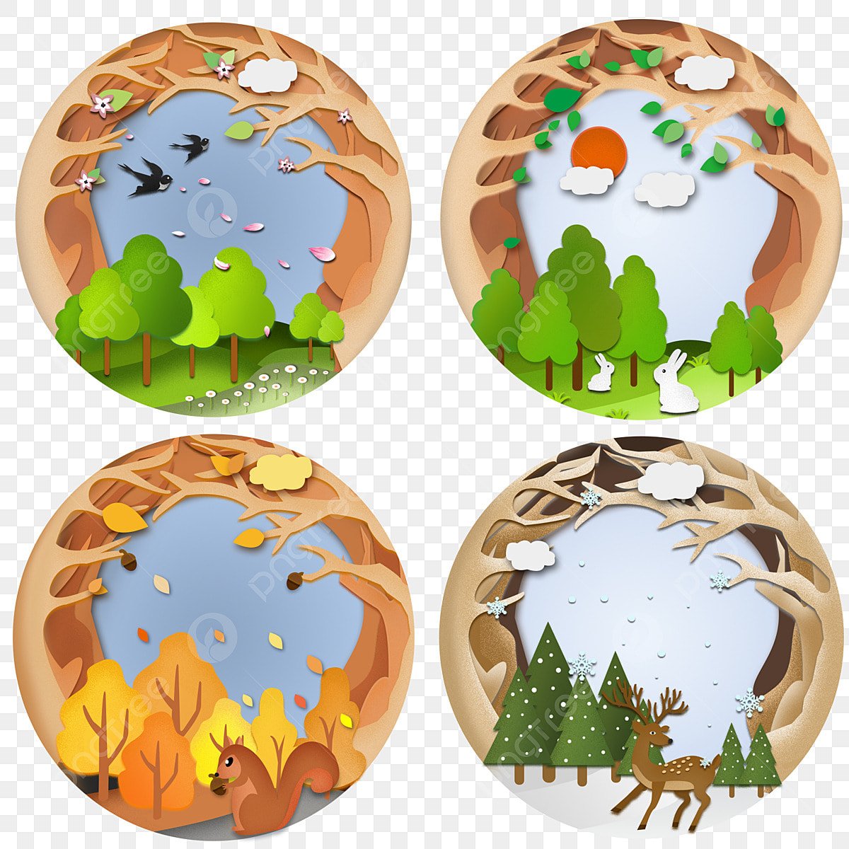 Эмблема времена года для детей