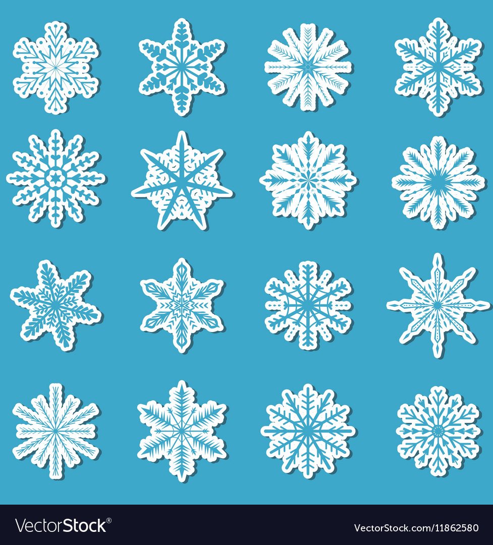 Много маленьких снежинок