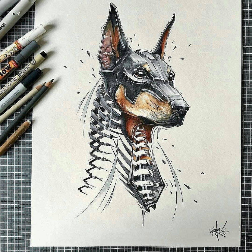 Рисунки карандашом животные и цветы