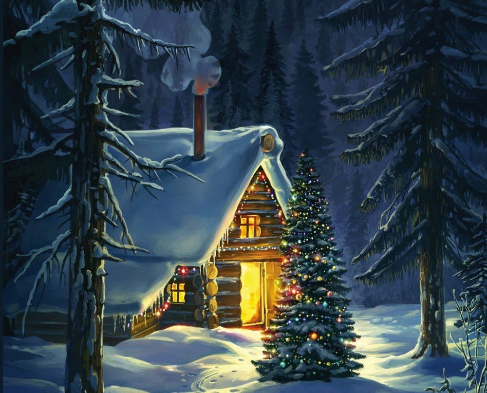 Деревня Хогсмид Гарри Поттер зима Рождество