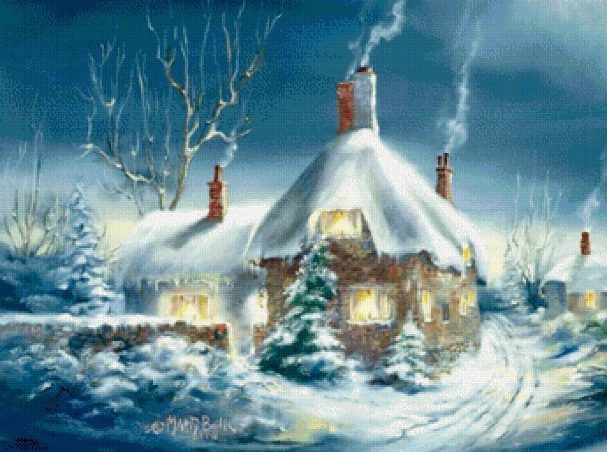 Томас Кинкаде город зима