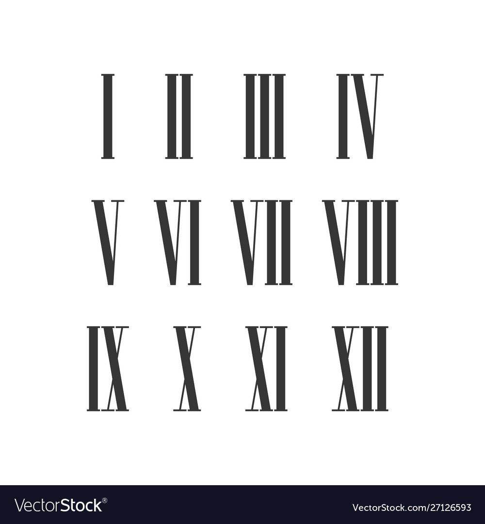 Римская цифра вектор