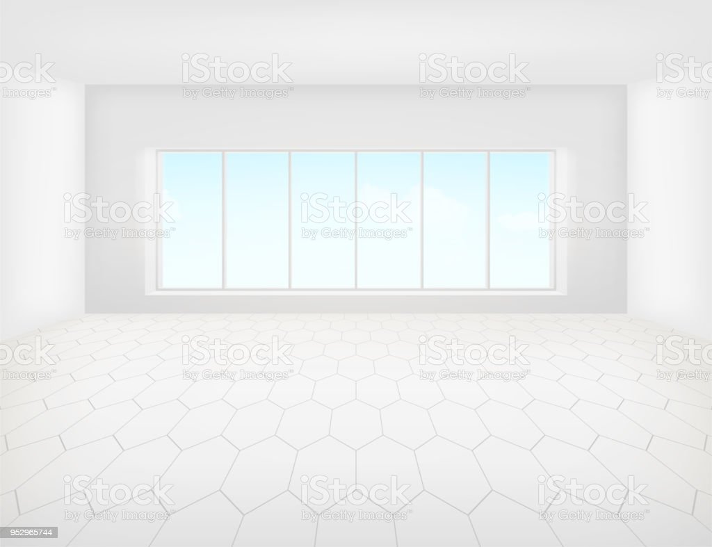 Пустая комната с плиткой