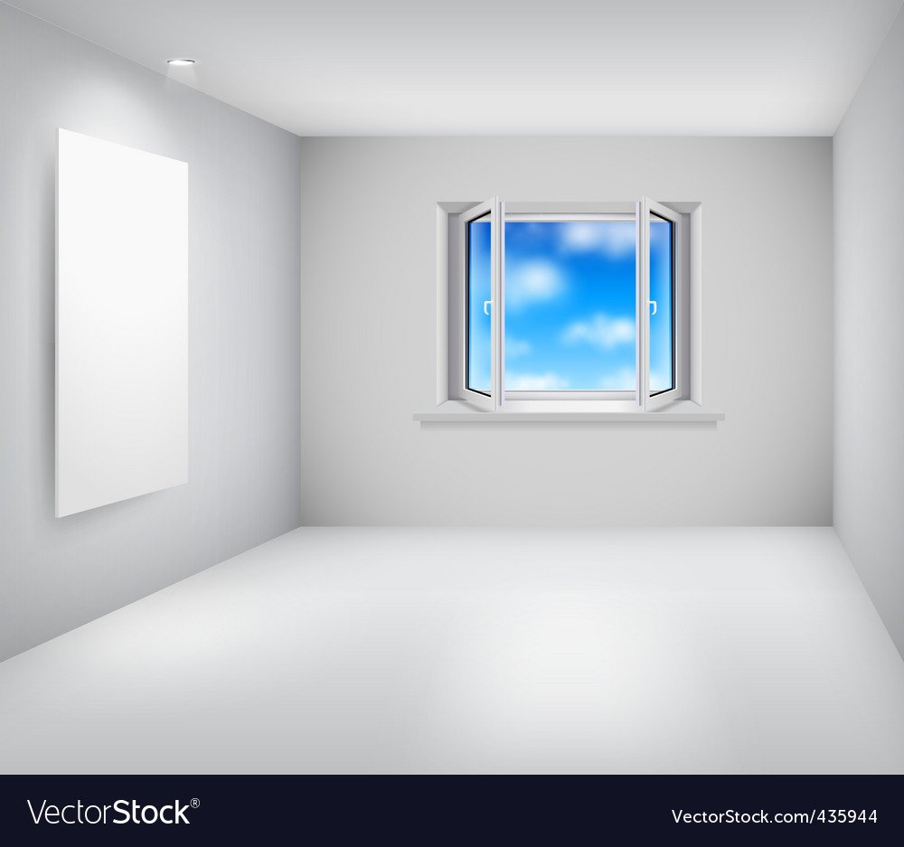 Стена с окном в комнате