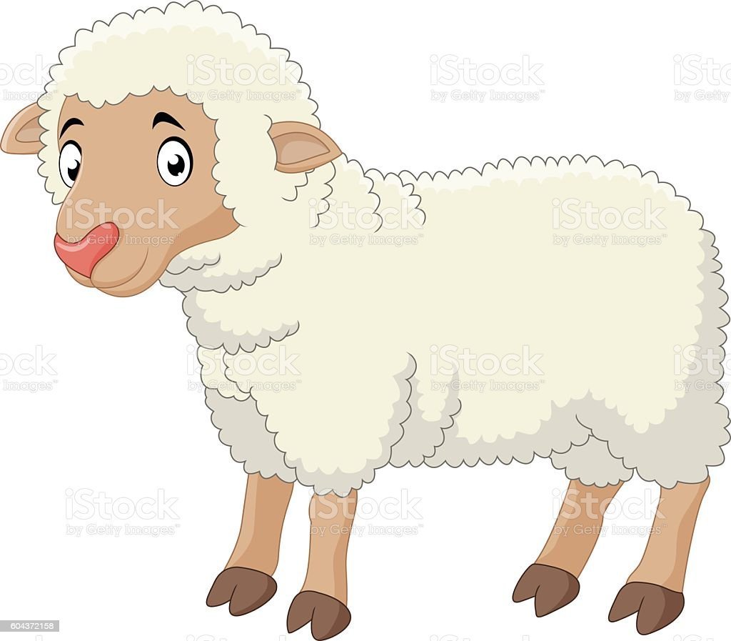 Овца для детей на Цветном фоне